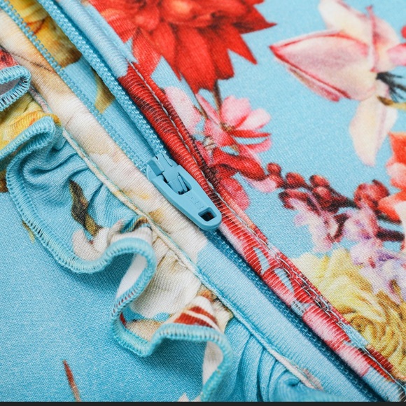 English Rose Floral bamboo footie pajamas. Multiple sizes - Picture 4 of 5